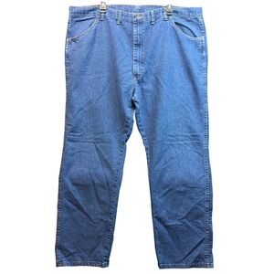 Wrangler Authentic Jeans Mens 44x30 Blue Regular Fit Casual Denim Work Straight